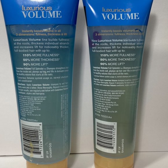 2 John Frieda Full Splendor Luxurious Volume Shampoo DISCONTINUED - Picture 8 of 16